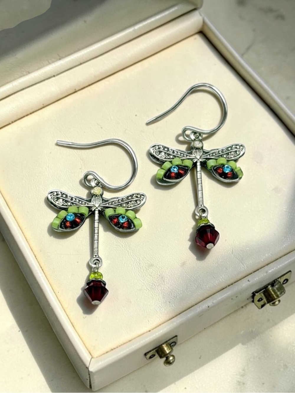 Firefly 925 Sterling Silver Dragonfly Earrings 1”